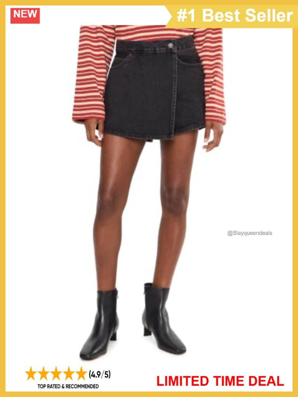 Levi's Y2K Skort Mid Rise Regular Through Hip and Thigh Casual Summer Recycled